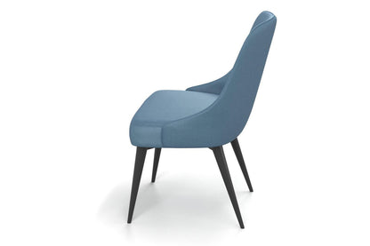 (FR) Plain Velvet col.blue (Fibreguard) (single width)