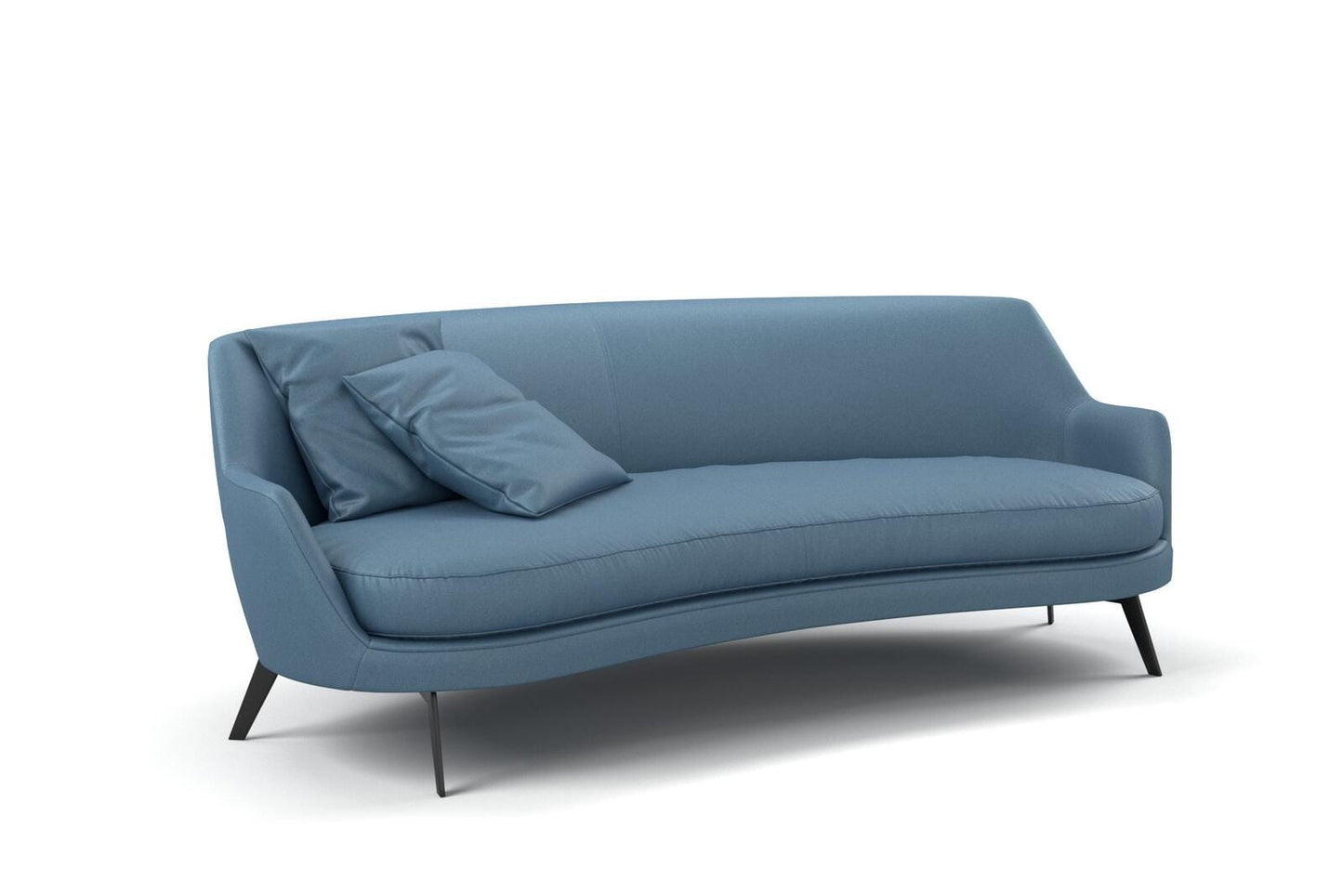 (FR) Plain Velvet col.blue (Fibreguard) (single width)
