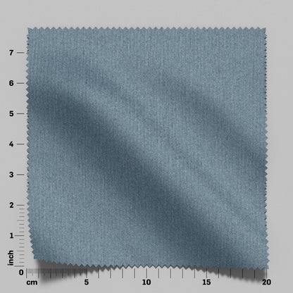 (FR) Plain Velvet col.blue (Fibreguard) (single width)