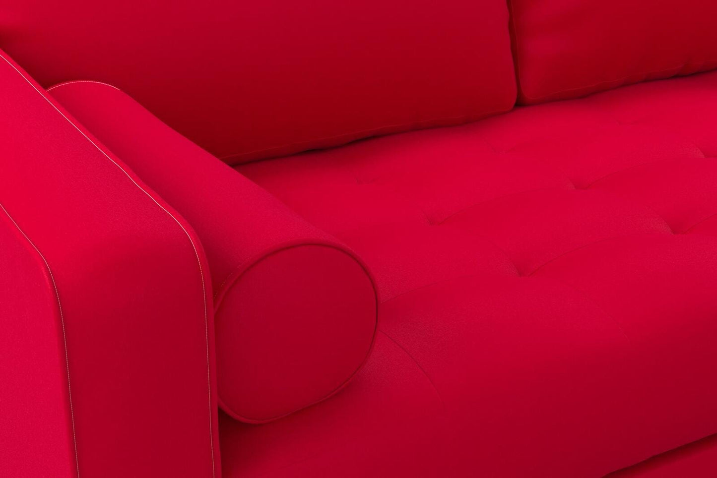 (FR) Plain Velvet col.red (Fibreguard) (single width)