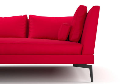 (FR) Plain Velvet col.red (Fibreguard) (single width)