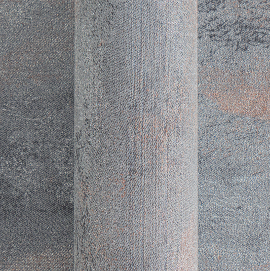 Wallpaper decorative plain col. grey/gold