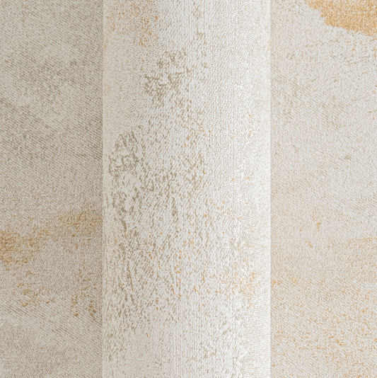 Wallpaper decorative plain col. white/gold