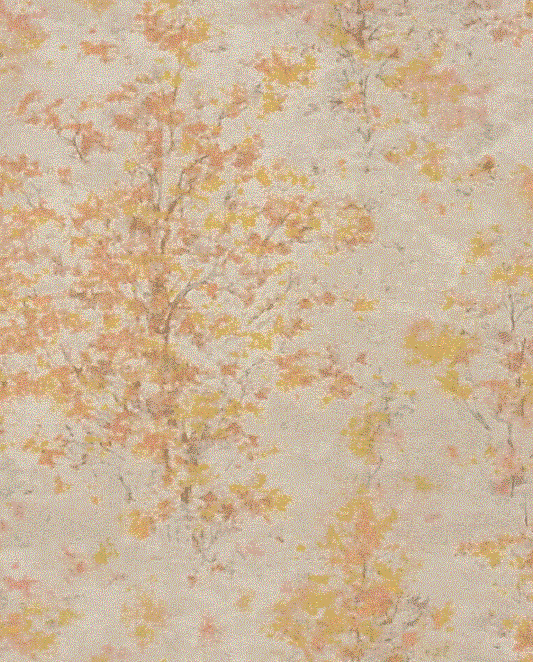 Wallpaper floral design col. beige/brown