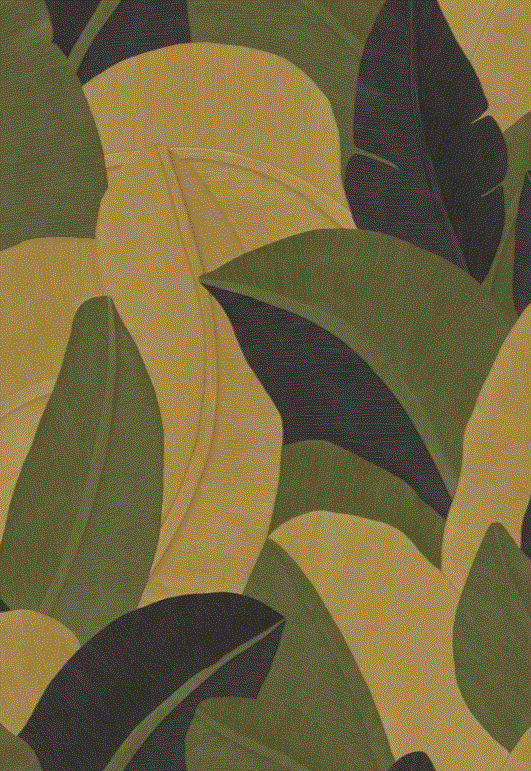 Wallpaper jungle design col. black, green and yellow – SKAFF