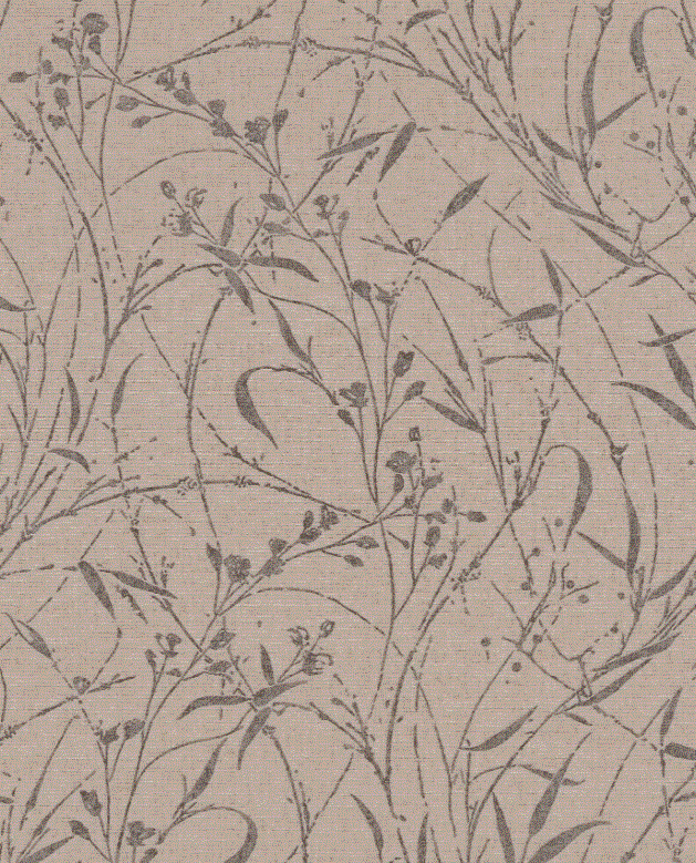 Wallpaper floral design col. brown/cream