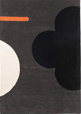 Carpet flower graphite design col. black/grey