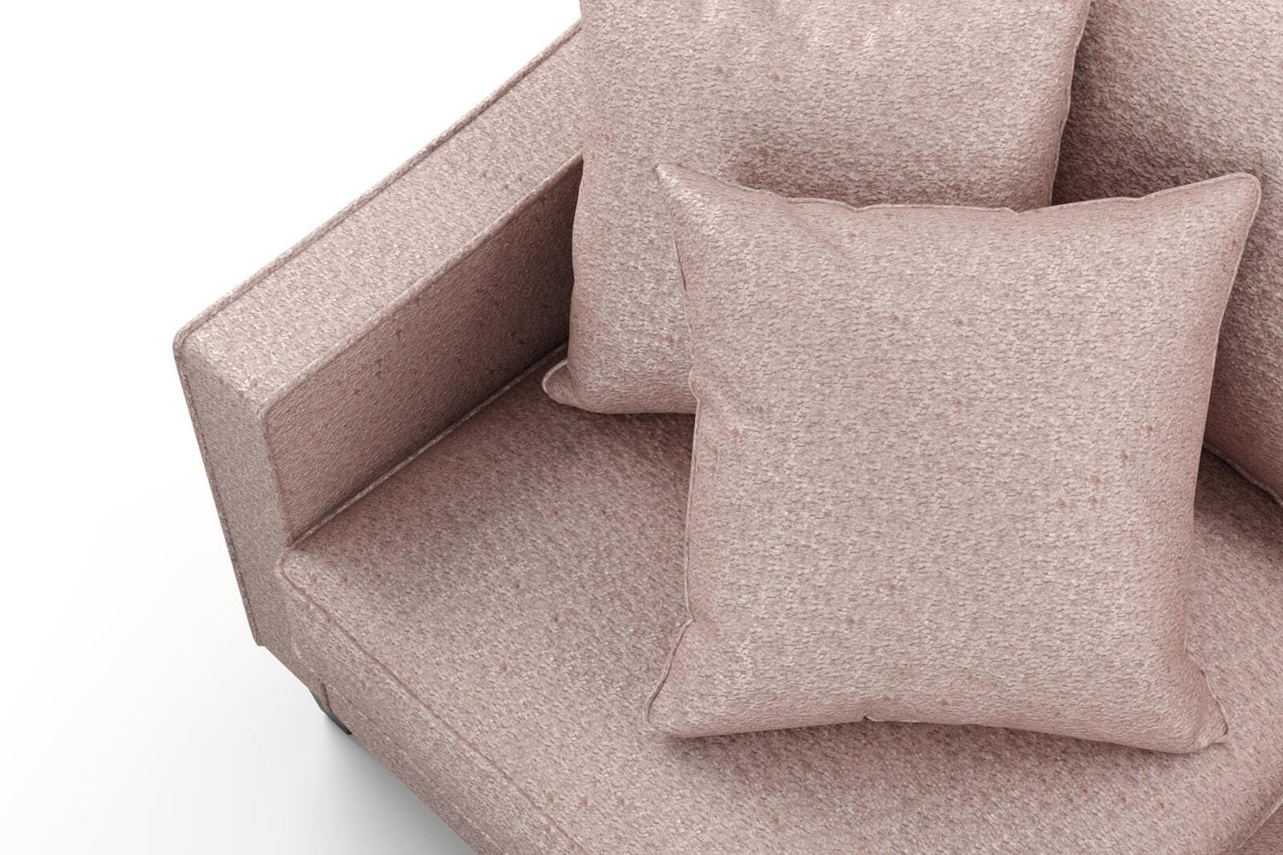 (FR)Plain chenille col. pink (single width)