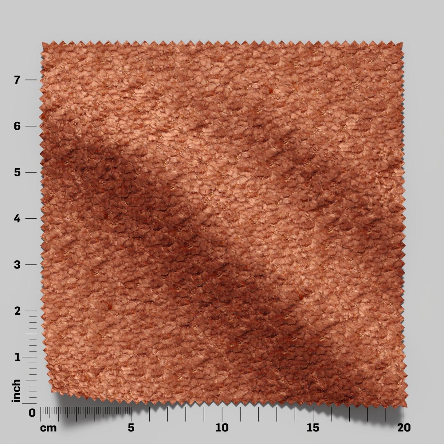 (FR)Plain chenille col. brown (single width)