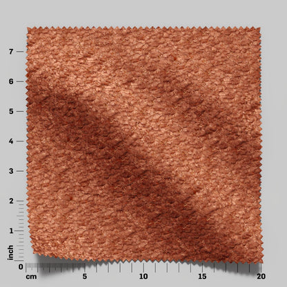 (FR)Plain chenille col. brown (single width)