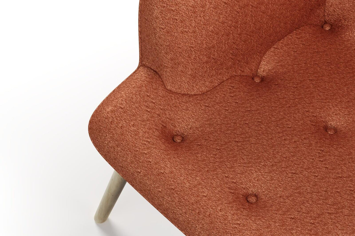 (FR)Plain chenille col. brown (single width)