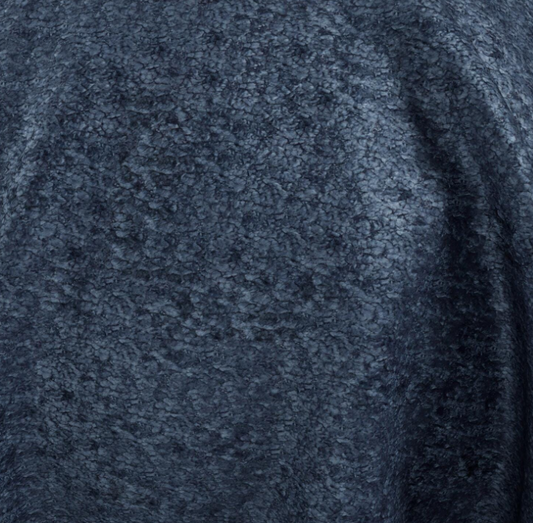 (FR)Plain chenille col. dark blue (single width)