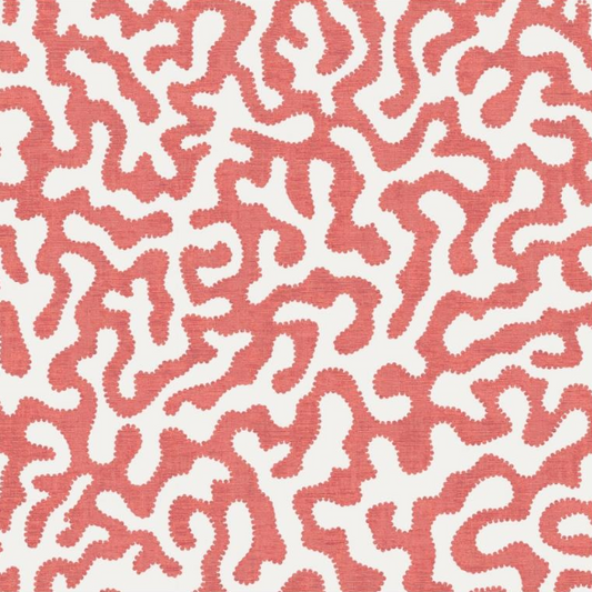 Outdoor fabric worm design col. white/pink (single width)