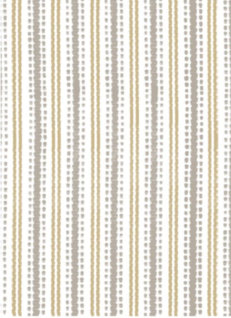 Outdoor fabric striped design col. yellow/silver (single width)