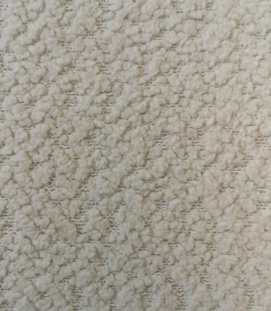 Fabric boucle col.white (single width)