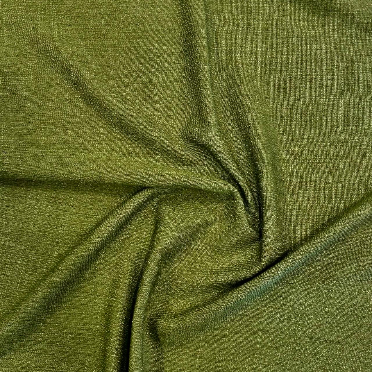 Curtain plain col. olive green (double width)