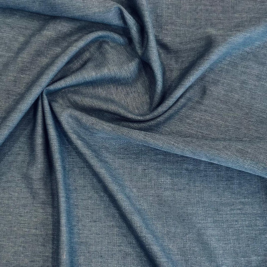 Curtain plain col. dark blue (double width)
