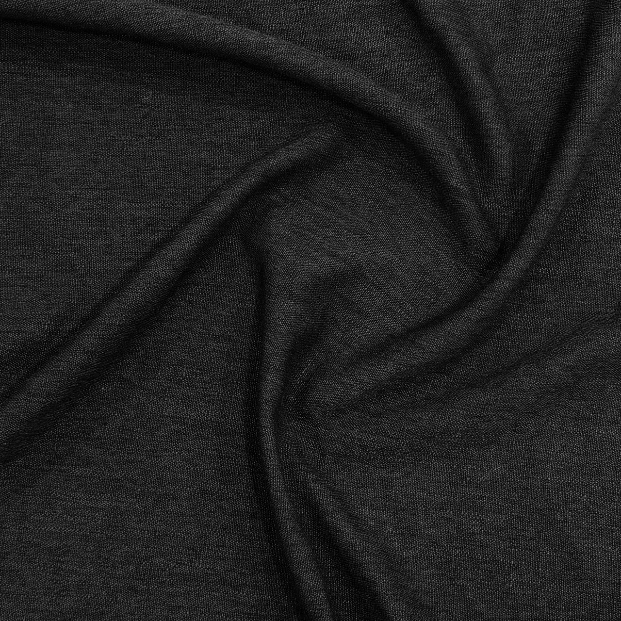Curtain plain col. black (double width)