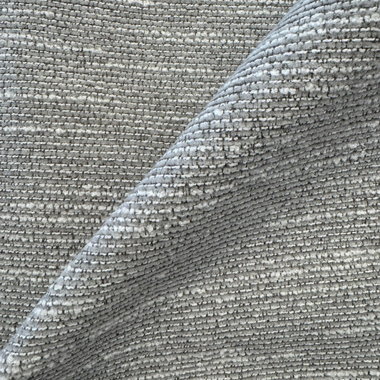 Fabric boucle plain col. grey/white (single width)