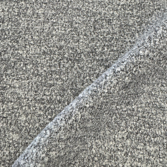 Fabric boucle col. grey (single width)