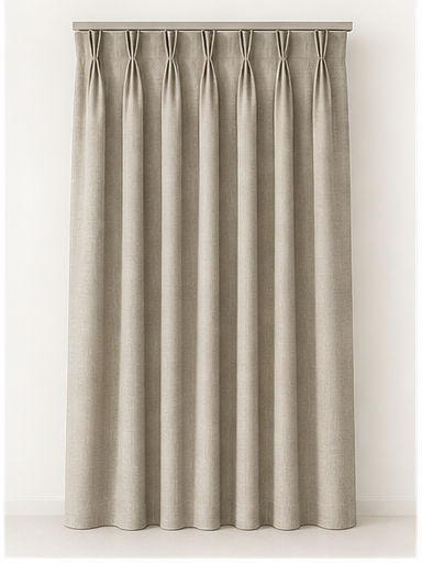 CUR-Double pinch pleat 2.0–2.25× fullness