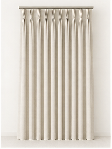 CUR-Triple pinch pleat 2.25–2.5× fullness
