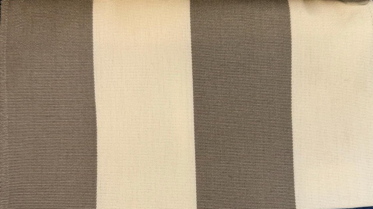 Outdoor striped design col.white/brown (single width)