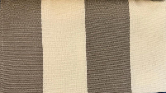 Outdoor striped design col.white/brown (single width)