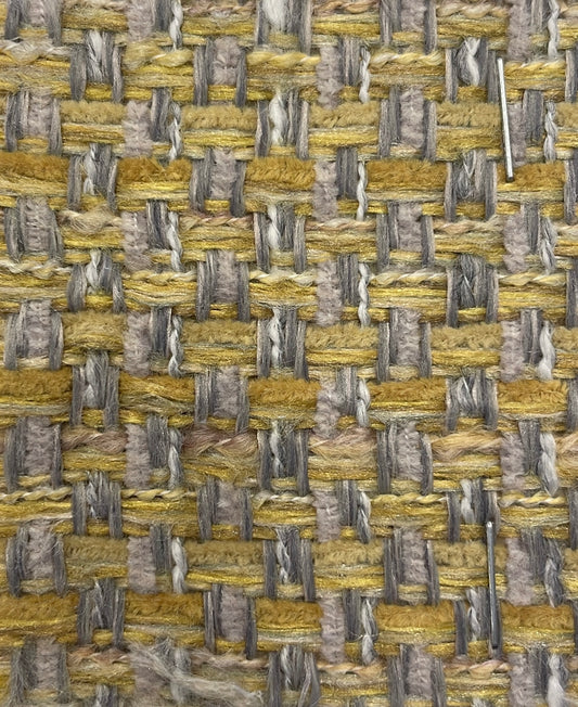 Fabric design col. grey and mustard(single width)