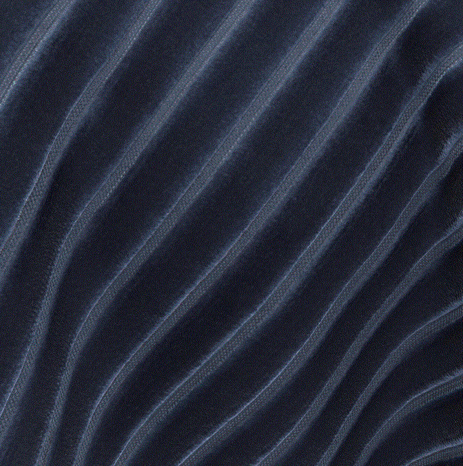 (FR) Fabric velvet striped design col. blue navy ( FiberGuard) (single width)