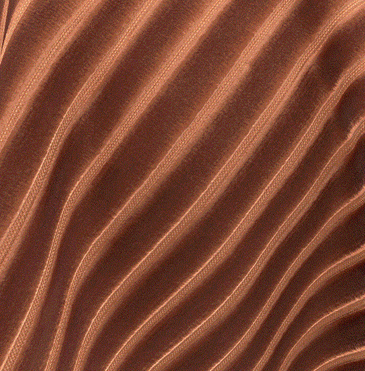 (FR) Fabric velvet striped design col. orange bric ( FiberGuard) (single width)