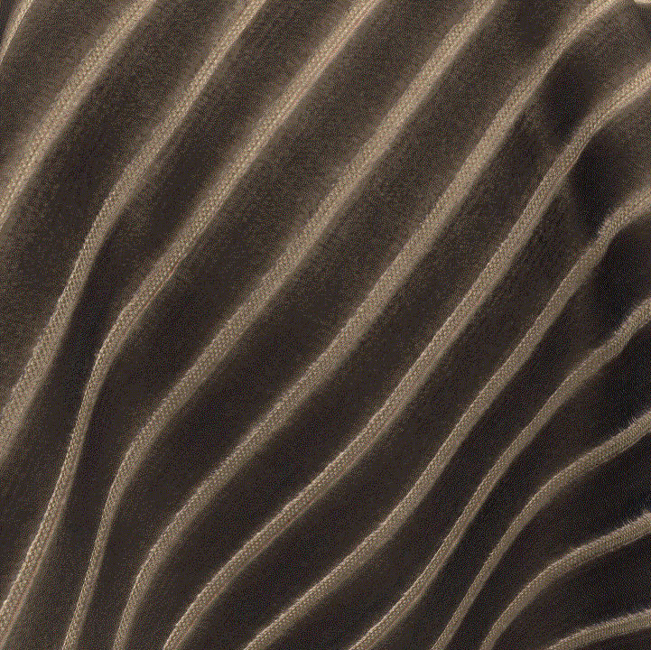 (FR) Fabric velvet striped design col. brown ( FiberGuard) (single width)
