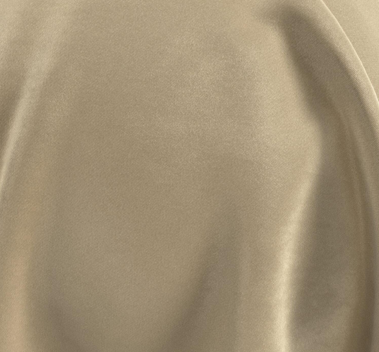 (FR)Fabric velvet shiny plain col. beige (single width)