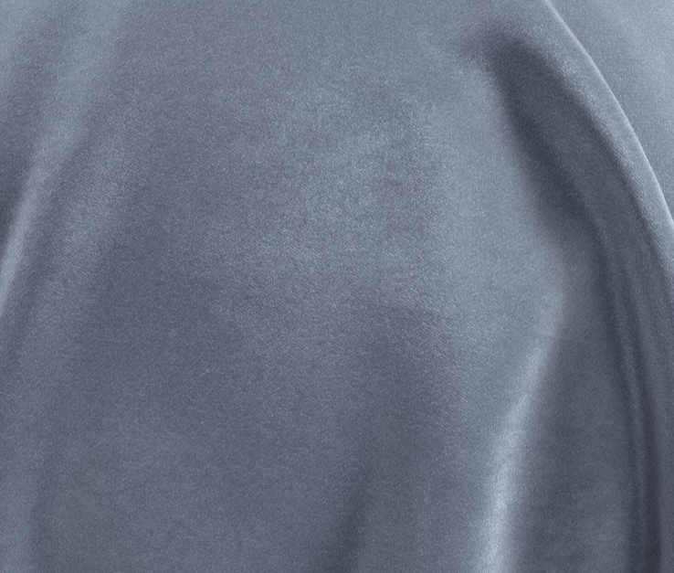 (FR)Fabric velvet shiny plain col. royal blue (single width)