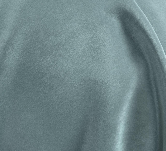 (FR)Fabric velvet shiny plain col. blue (single width)