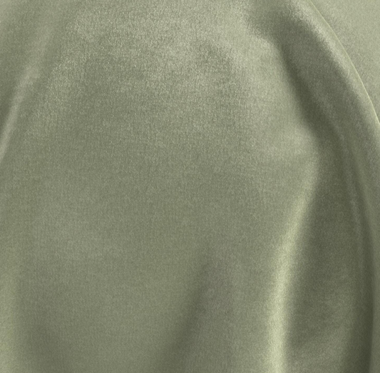 (FR)Fabric velvet shiny plain col. light green (single width)