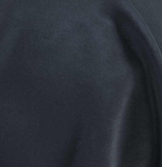 (FR)Fabric velvet shiny plain col. black(single width)