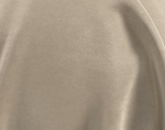 (FR)Fabric velvet shiny plain col. beige (single width)