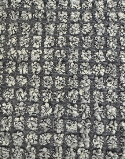 Fabric dots design col. dark grey (single width)