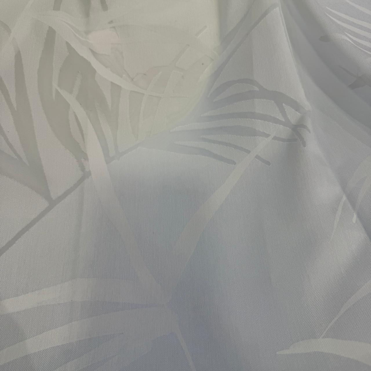 Sheer palms design col. white (double width)