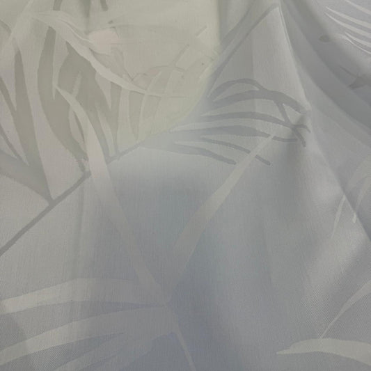 Sheer palms design col. white (double width)