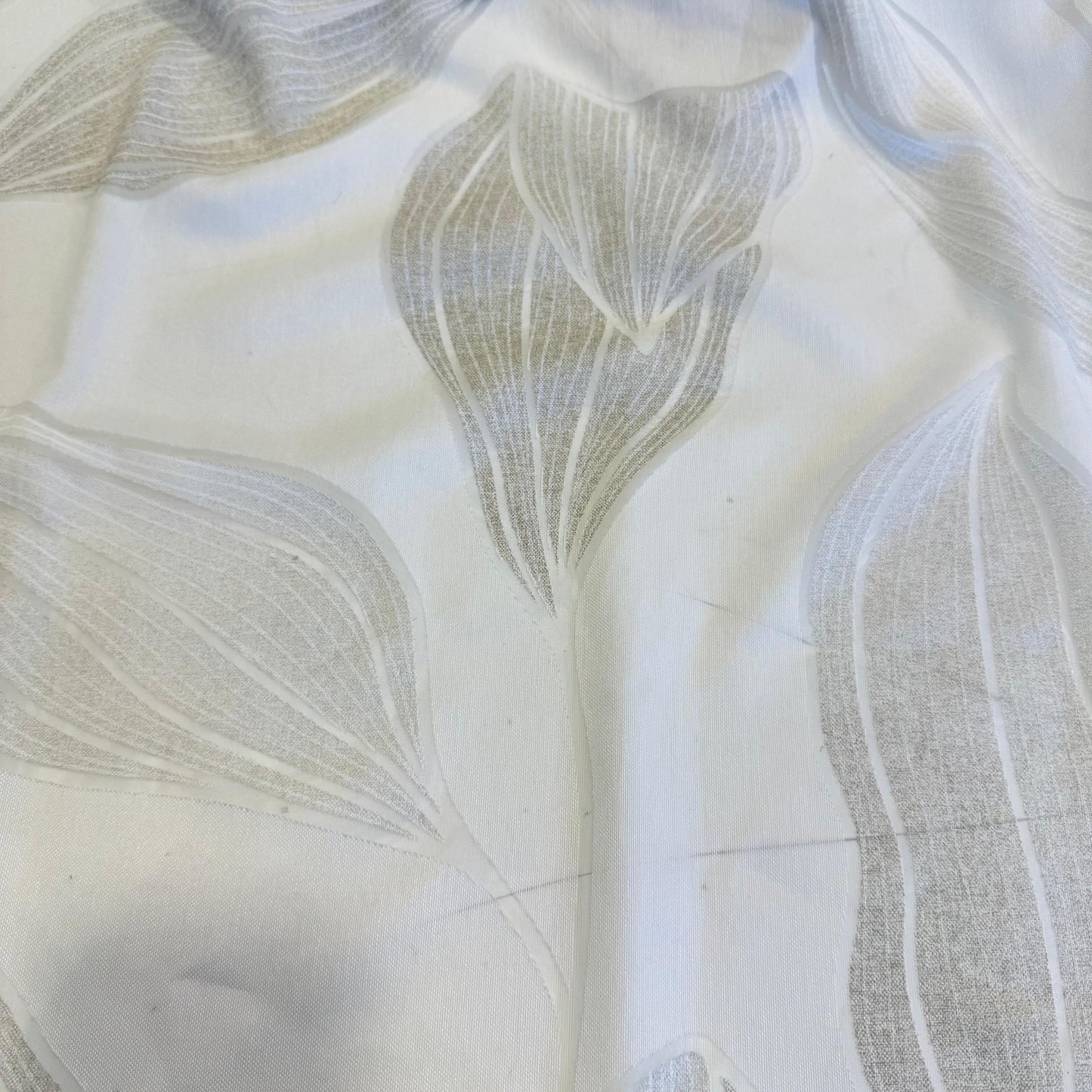 Sheer plants design col. white (double width)