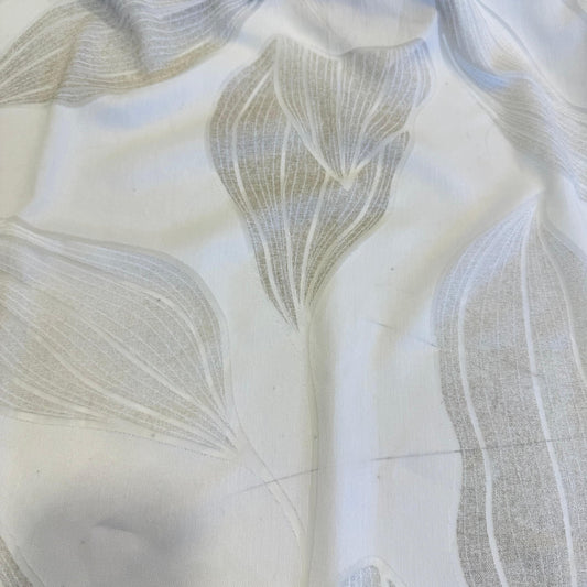 Sheer plants design col. white (double width)