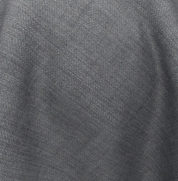 (FR) Curtain linen effect plain col. dark grey (double width)