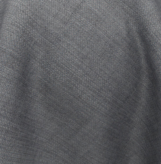 (FR) Curtain linen effect plain col. dark grey (double width)