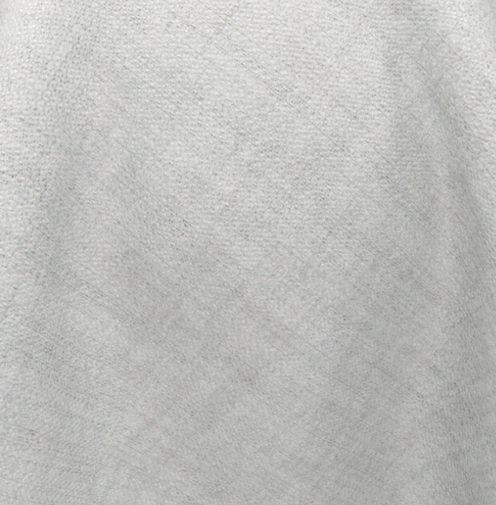 (FR) Curtain linen effect plain col. silver (double width)