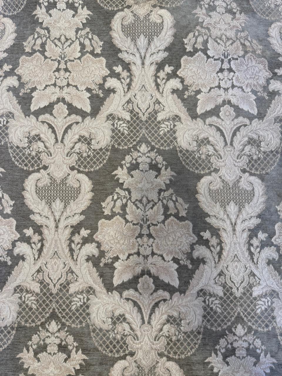 Jacquard fabric floral design col.green (single width)