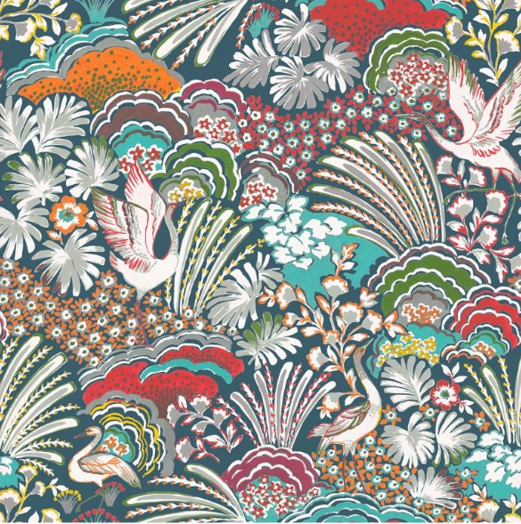 Fabric paradise design col. multicolor (single width)