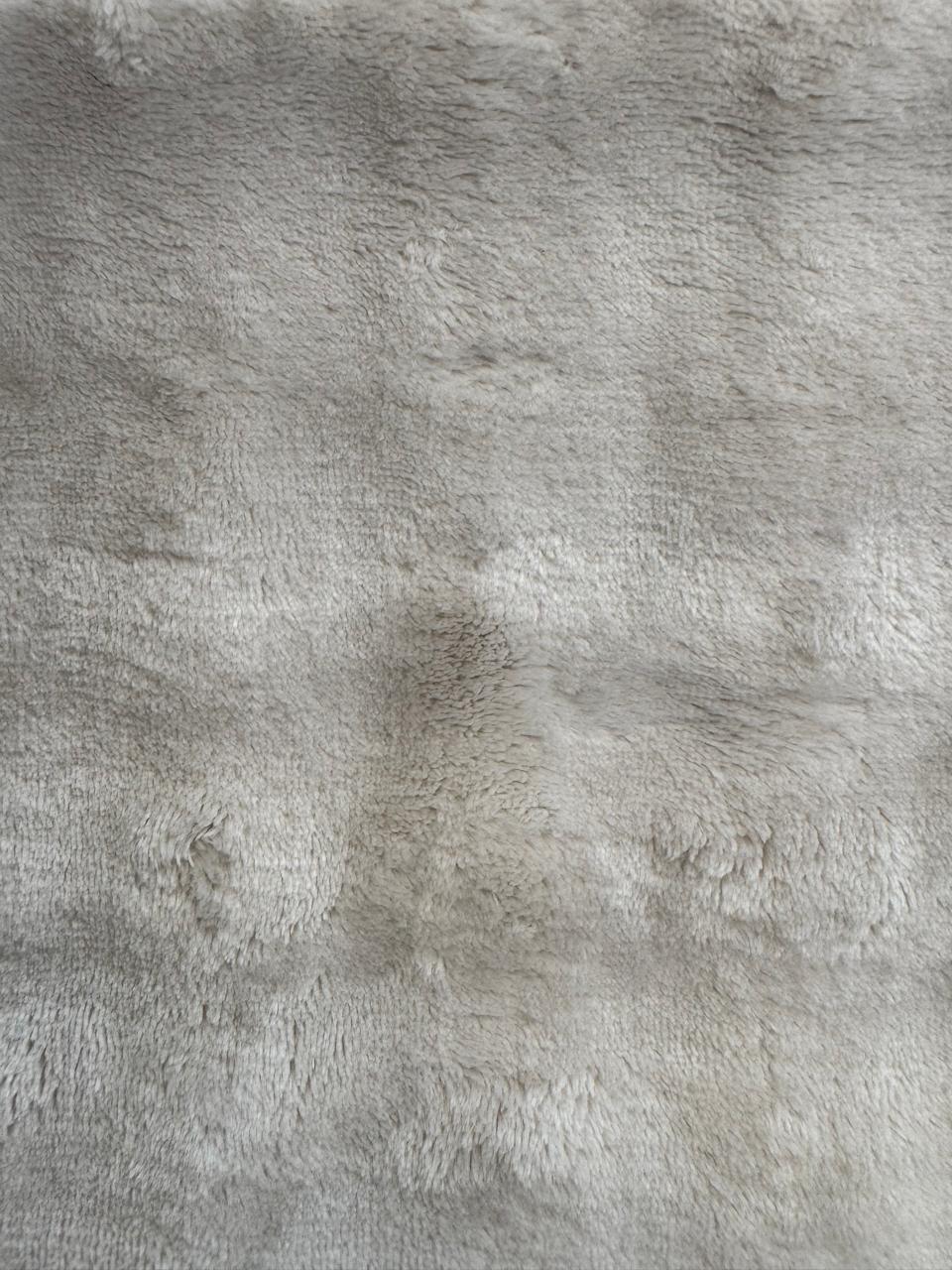 Fabric faux fur plain col. beige (single width)