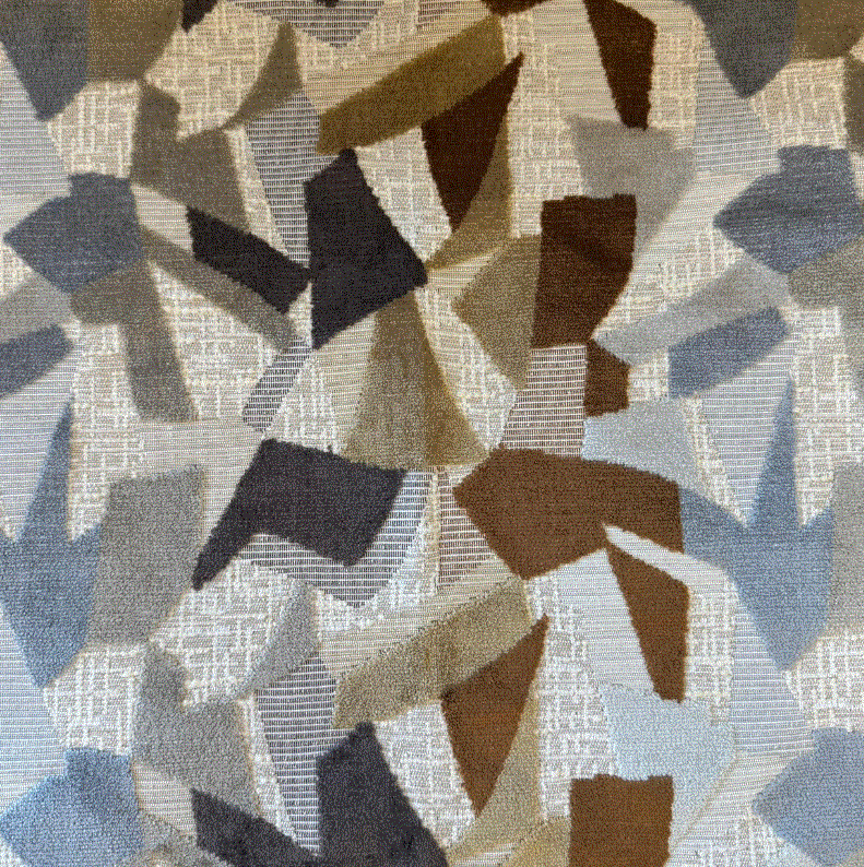 Fabric geometric design col. multicolor (single width)